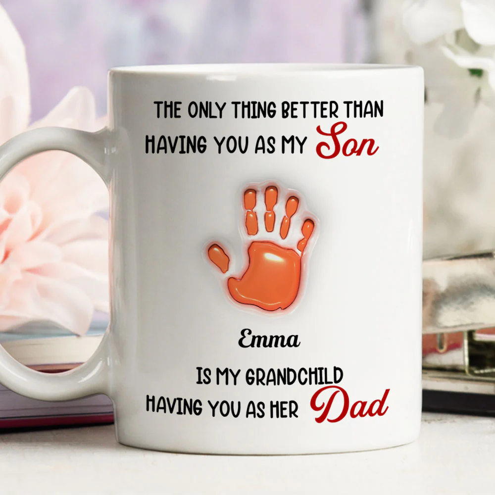 Having You As My Son - Personalized Custom 3D Inflated Effect Mug - Image 2
