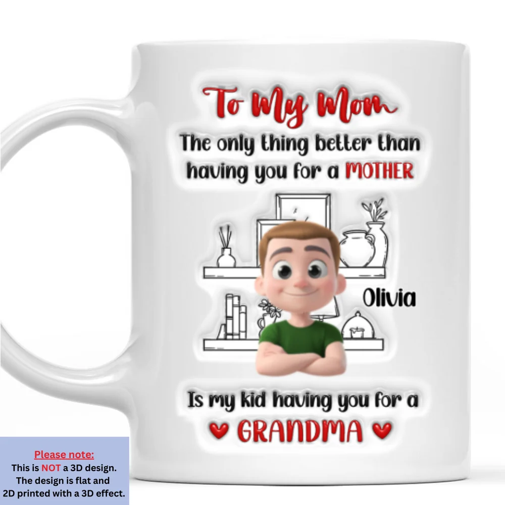 Having You As My Mother - Personalized Custom 3D Inflated Effect Mug - Image 7
