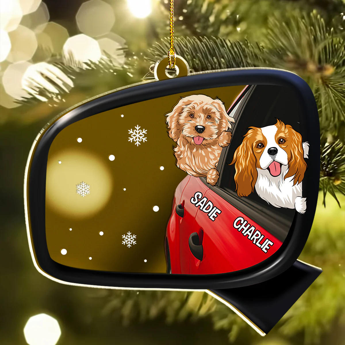 Head Out Window - Personalized Custom Mirrored Acrylic Ornament - Image 3