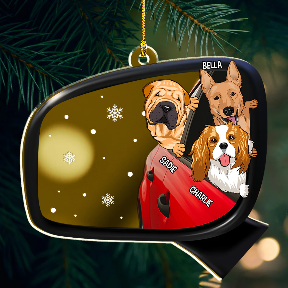 Head Out Window - Personalized Custom Mirrored Acrylic Ornament - Image 4