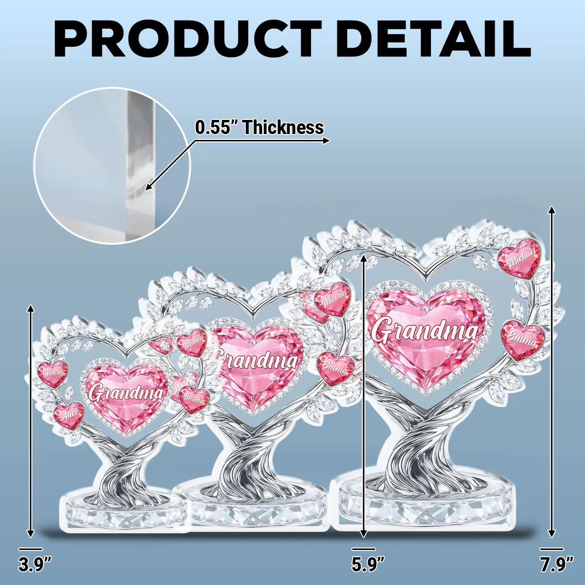 Heart Of Love - Personalized Custom Acrylic Plaque - Image 6