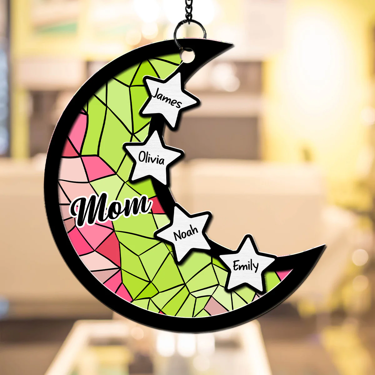Heart Of Mom - Personalized Custom Suncatcher - Image 2