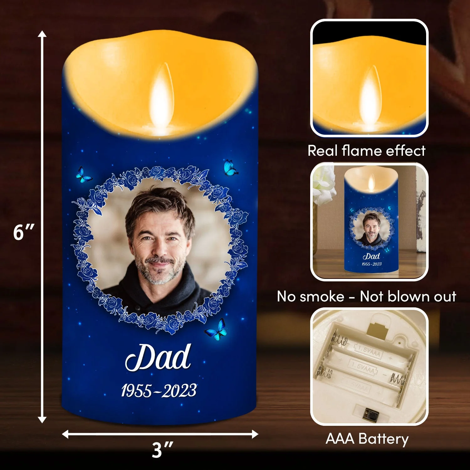 Hearts And Minds - Personalized Custom LED Candle - Image 5