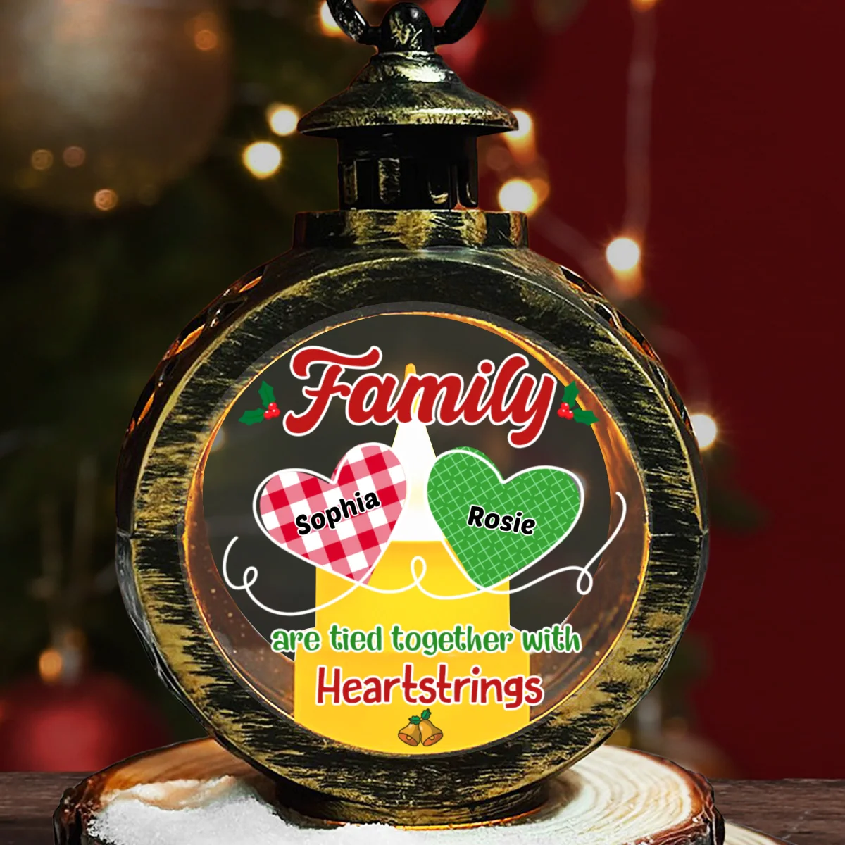Heartstrings - Personalized Custom Christmas Lantern - Image 6