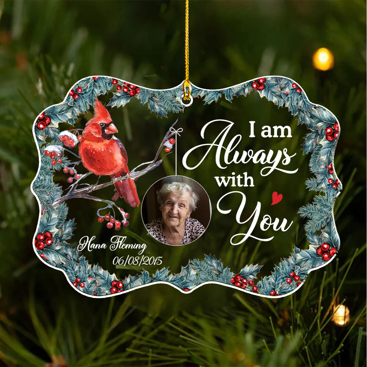 Heaven Is A Beautiful Place - Personalized Custom Acrylic Ornament - Image 4