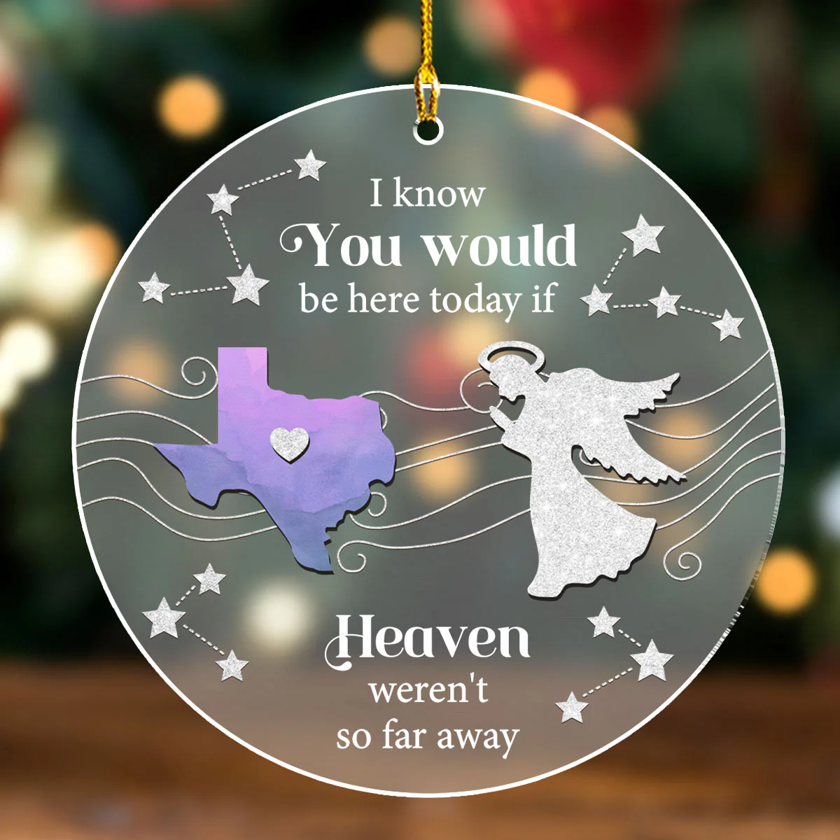 Heaven - Personalized Custom Frosted Acrylic Ornament - Image 4