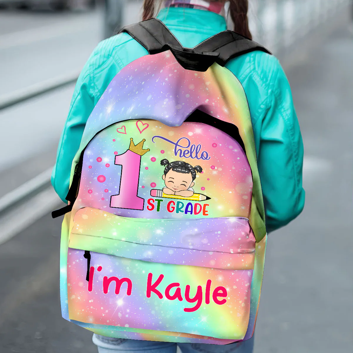 Hello School - Personalized Custom Backpack - Image 4