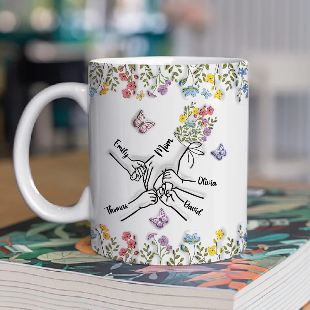 Her Hands Hold My Heart - Personalized Custom 3D Inflated Effect Mug - Image 2