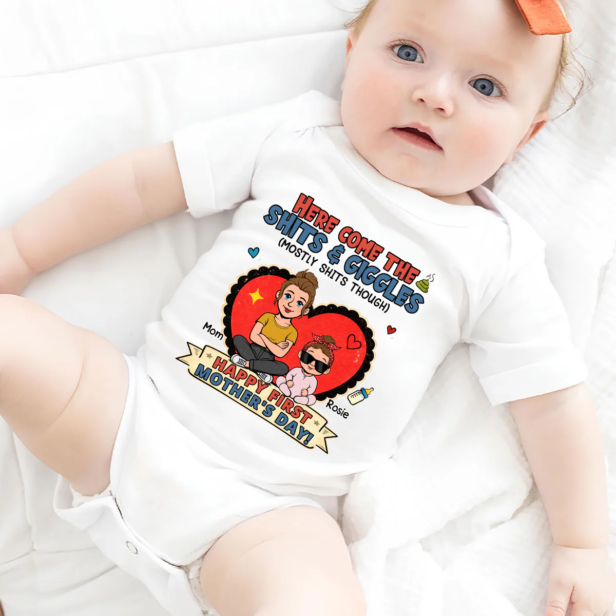 Here Come The Giggles - Personalized Custom Baby Onesie - Image 4