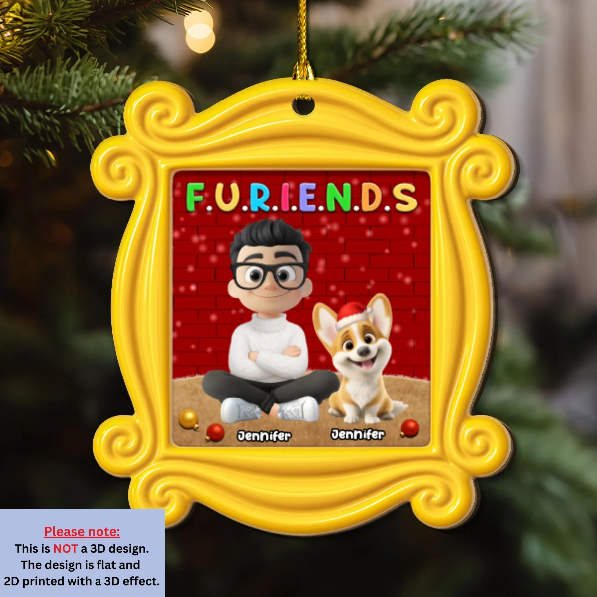 Here For You - Personalized Custom 2-layer Wood Ornament - Image 6