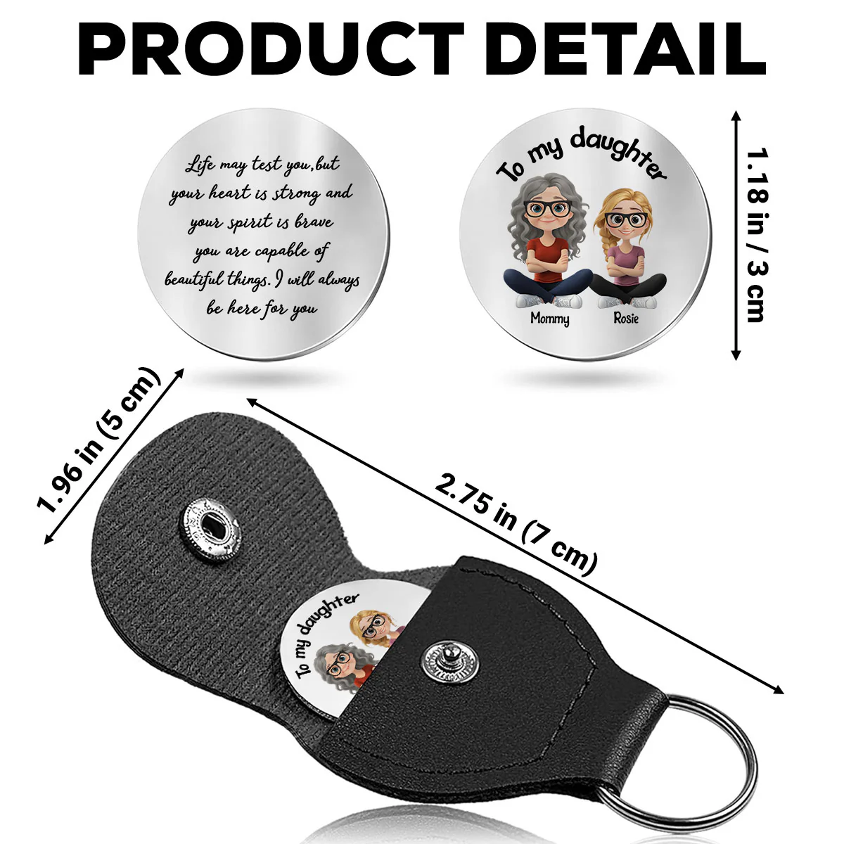 Here For You - Personalized Custom Pocket Hug - Image 5