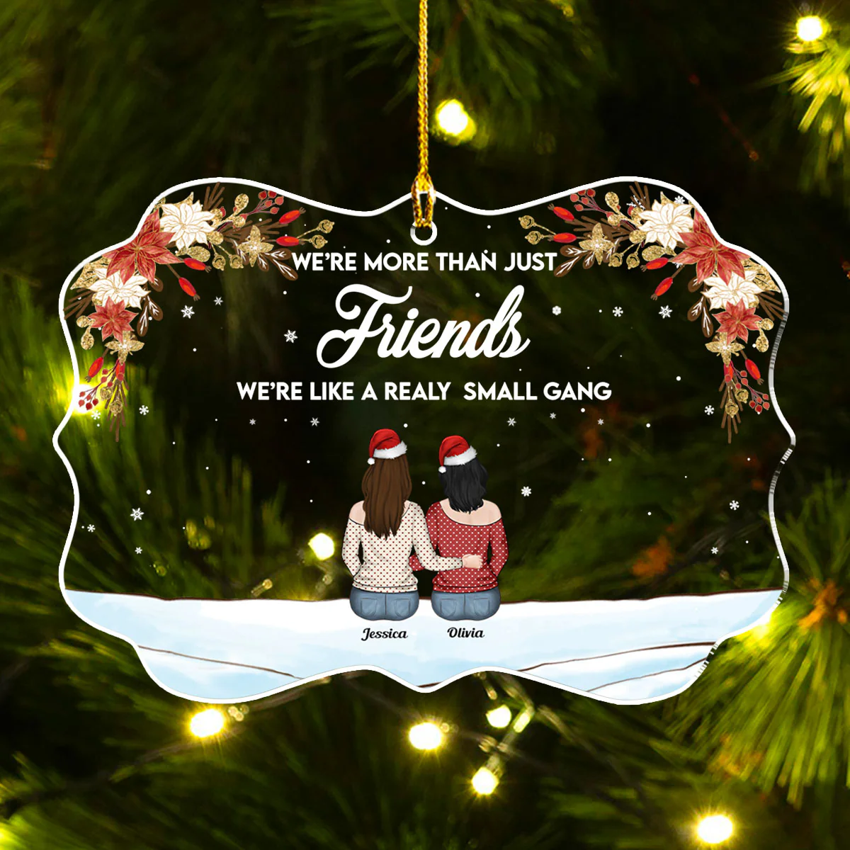 Here Is To Another Year Of Bonding Over Alcohol - Personalized Custom Acrylic Ornament - Image 2