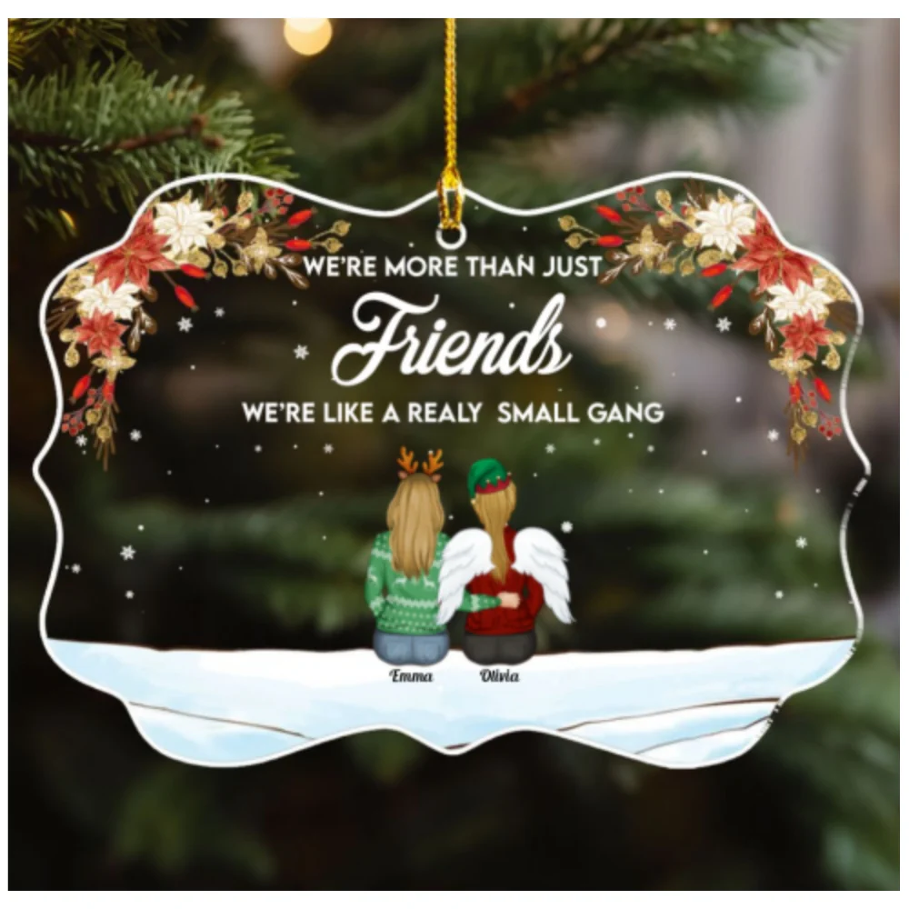 Here Is To Another Year Of Bonding Over Alcohol - Personalized Custom Acrylic Ornament - Image 6