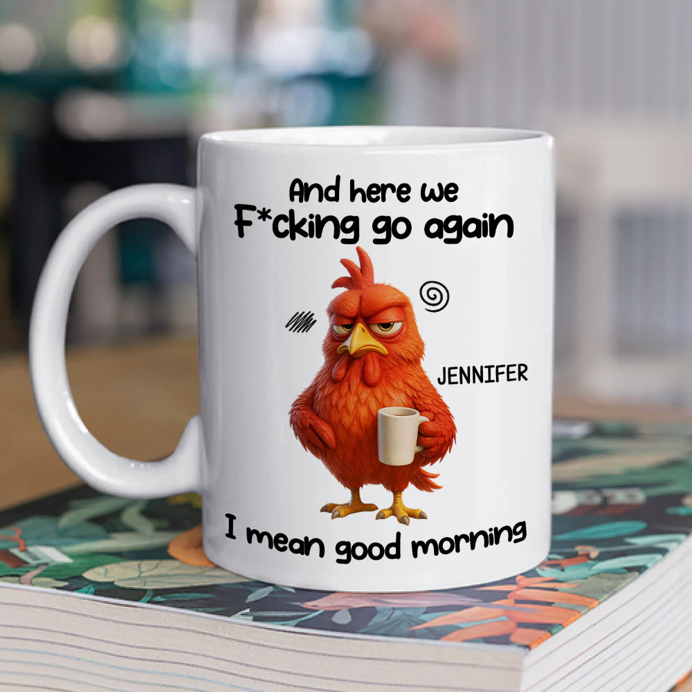 Here We Go Again - Personalized Custom Coffee Mug - Image 3