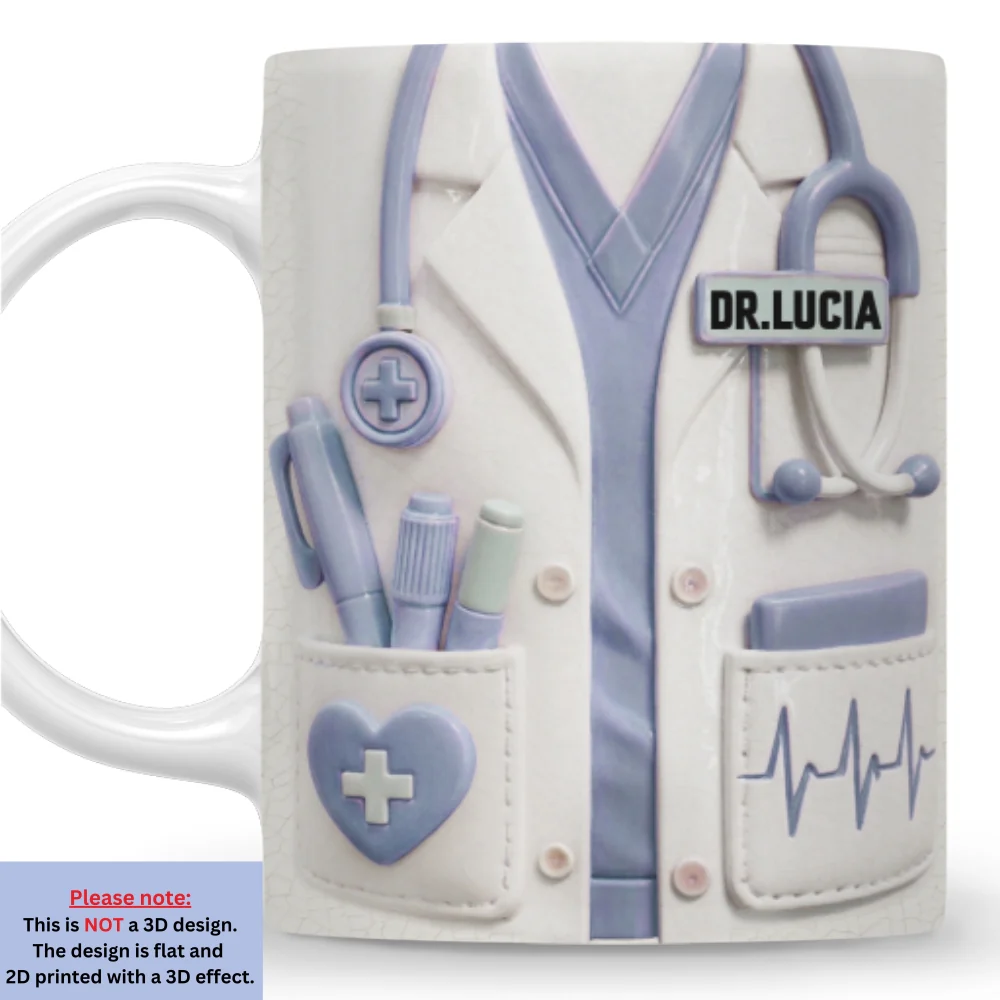 Heroes In White Coats - Personalized Custom 3D Inflated Effect Mug - Image 7