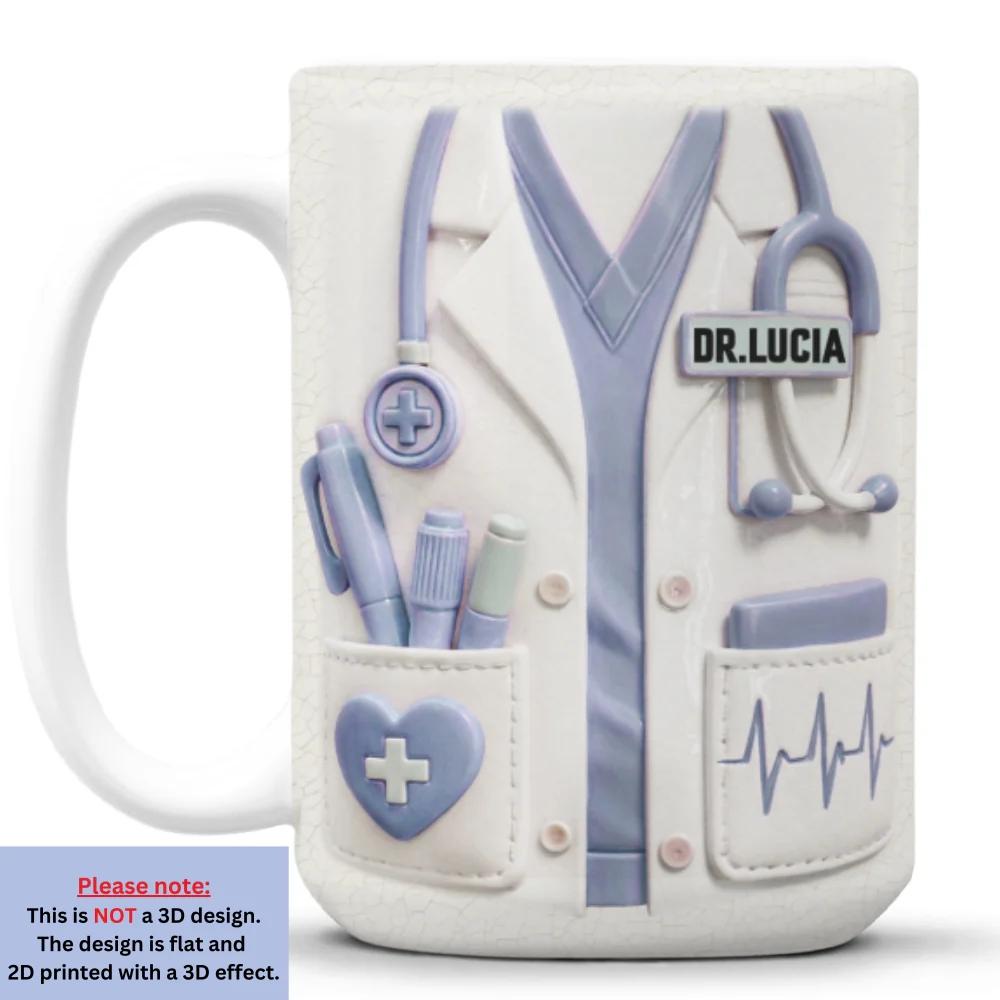 Heroes In White Coats - Personalized Custom 3D Inflated Effect Mug - Image 8