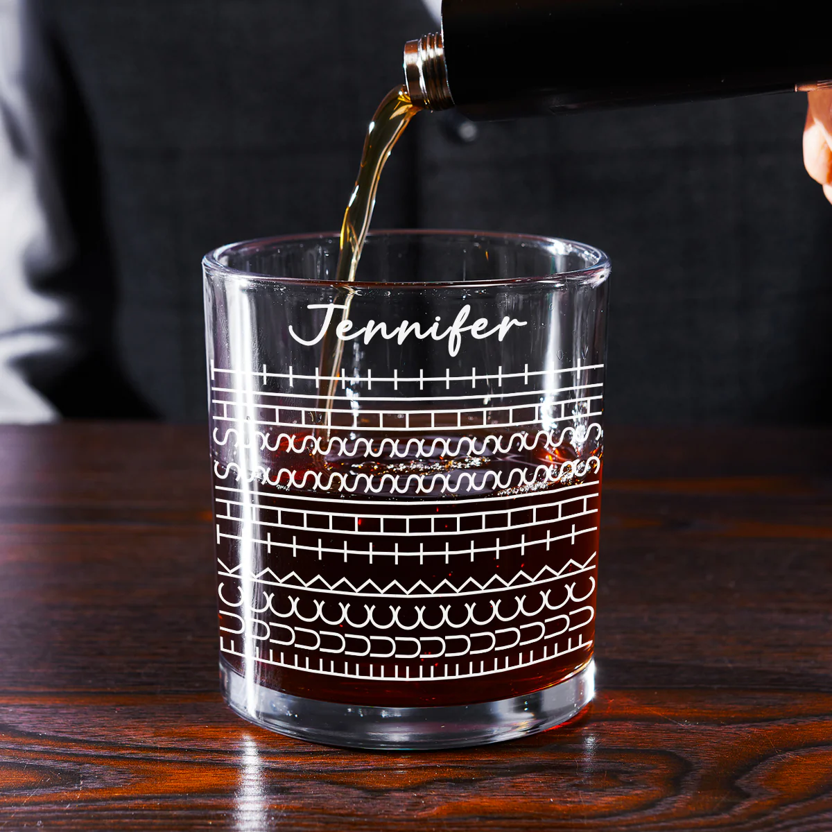 Hidden Words Pure Poetry - Personalized Custom Whiskey Glass - Image 4
