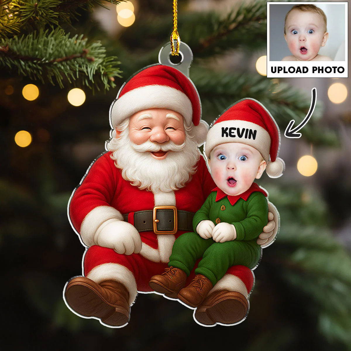 Ho Ho Ho Baby - Personalized Custom Acrylic Ornament