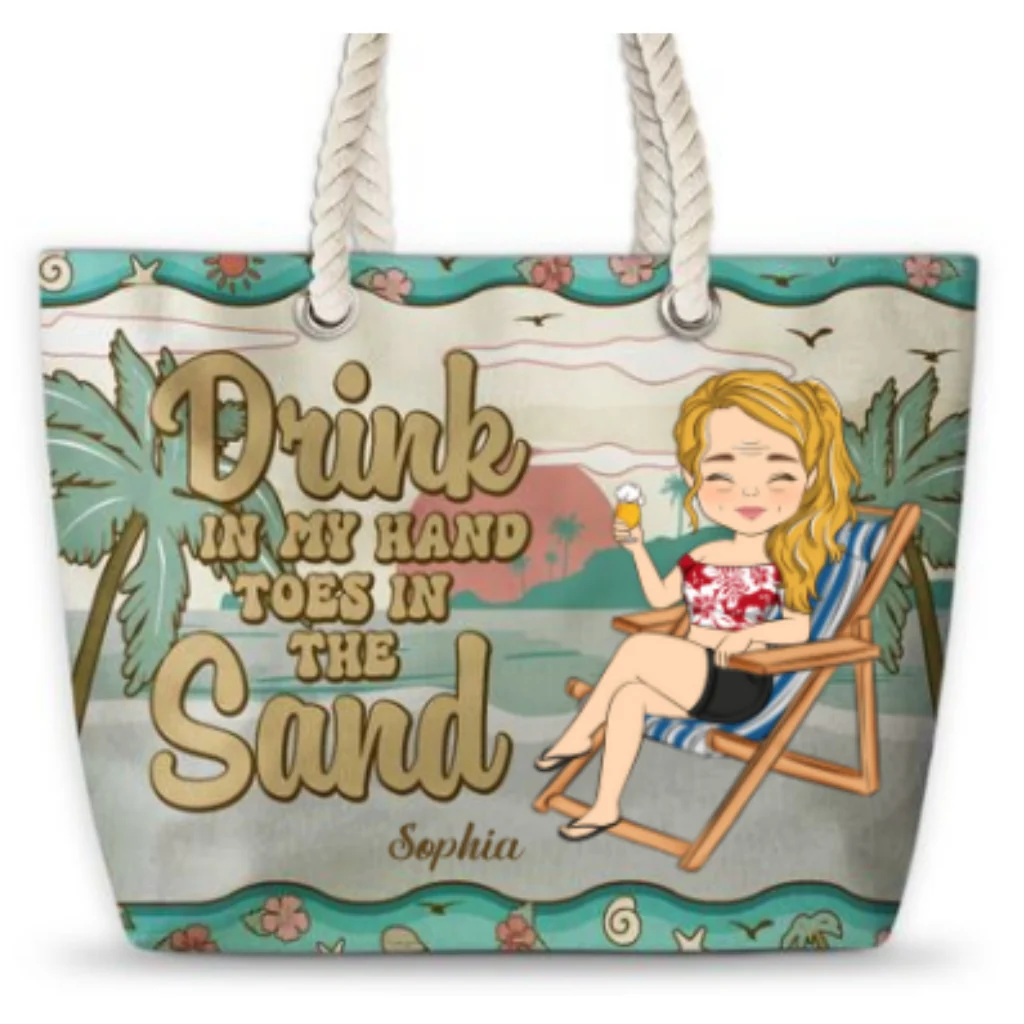 Hola Beaches- Personalized Beach Bag - Image 8