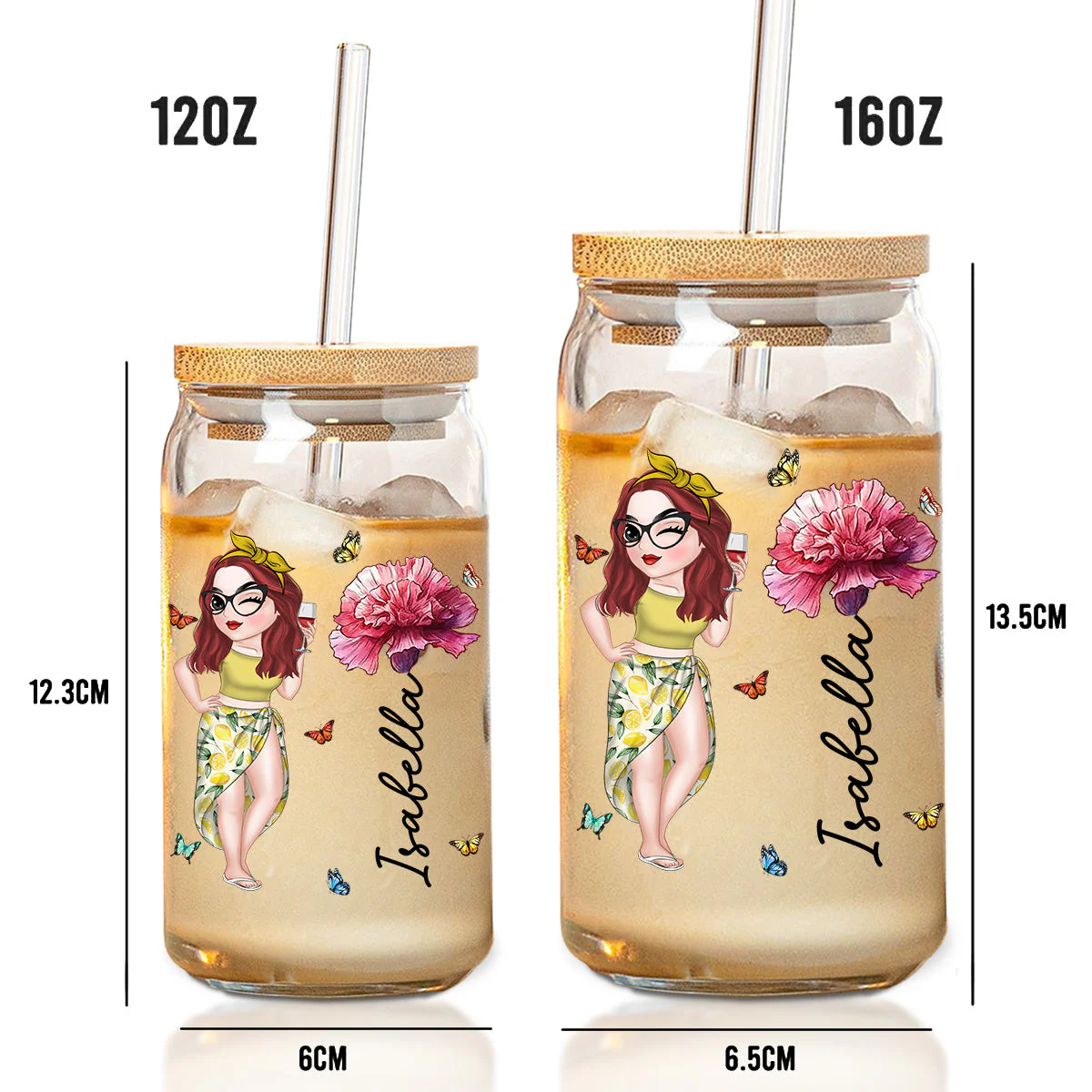 Hola Beaches - Personalized Custom Glass Can - Image 5