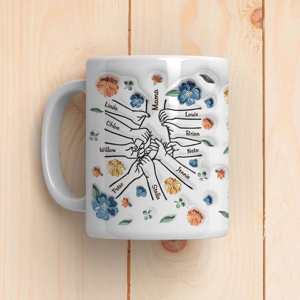 Hold My Hand, Hold My Heart - Personalized Custom 3D Inflated Effect Mug - Image 4
