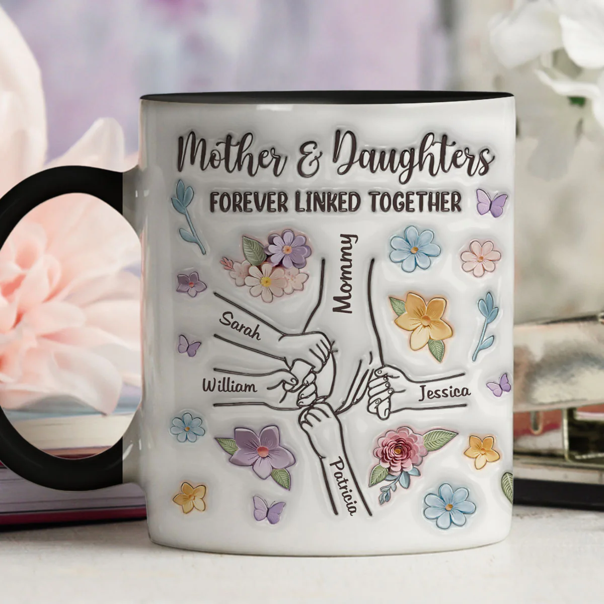 Hold My Hand - Personalized Custom 3D Inflated Effect Accent Mug - Image 4