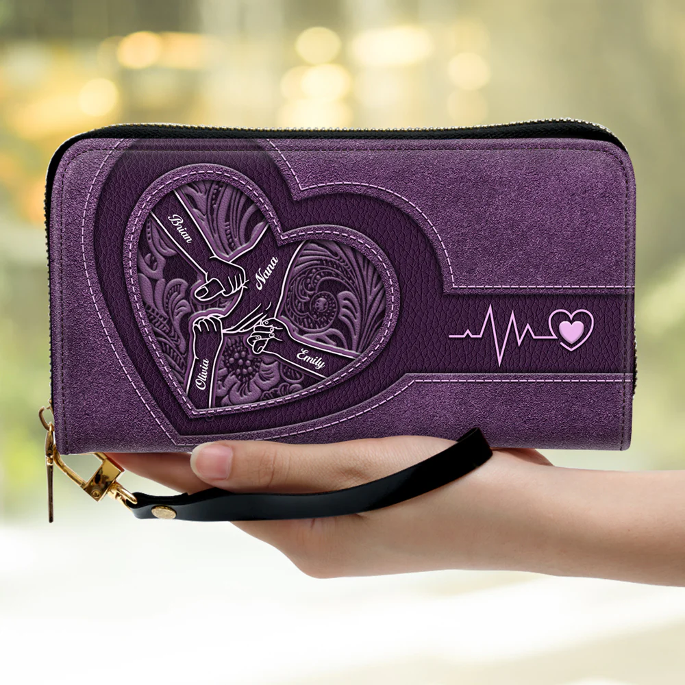 Hold My Hand - Personalized Custom Leather Wallet - Image 2