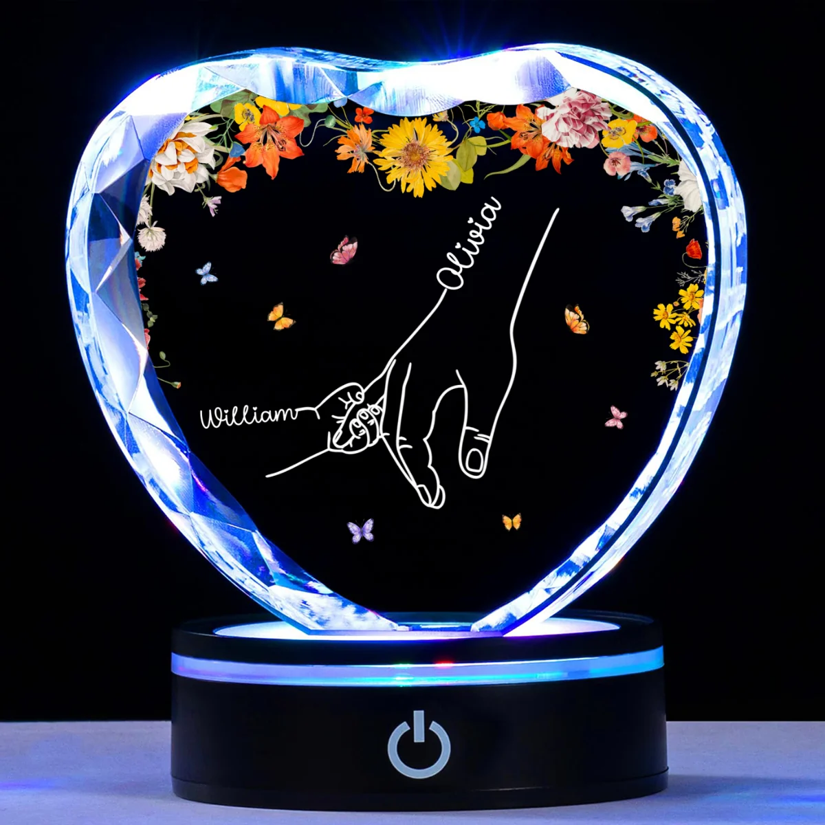 Hold Our Hand - Personalized Custom Crystal Led Light - Image 6