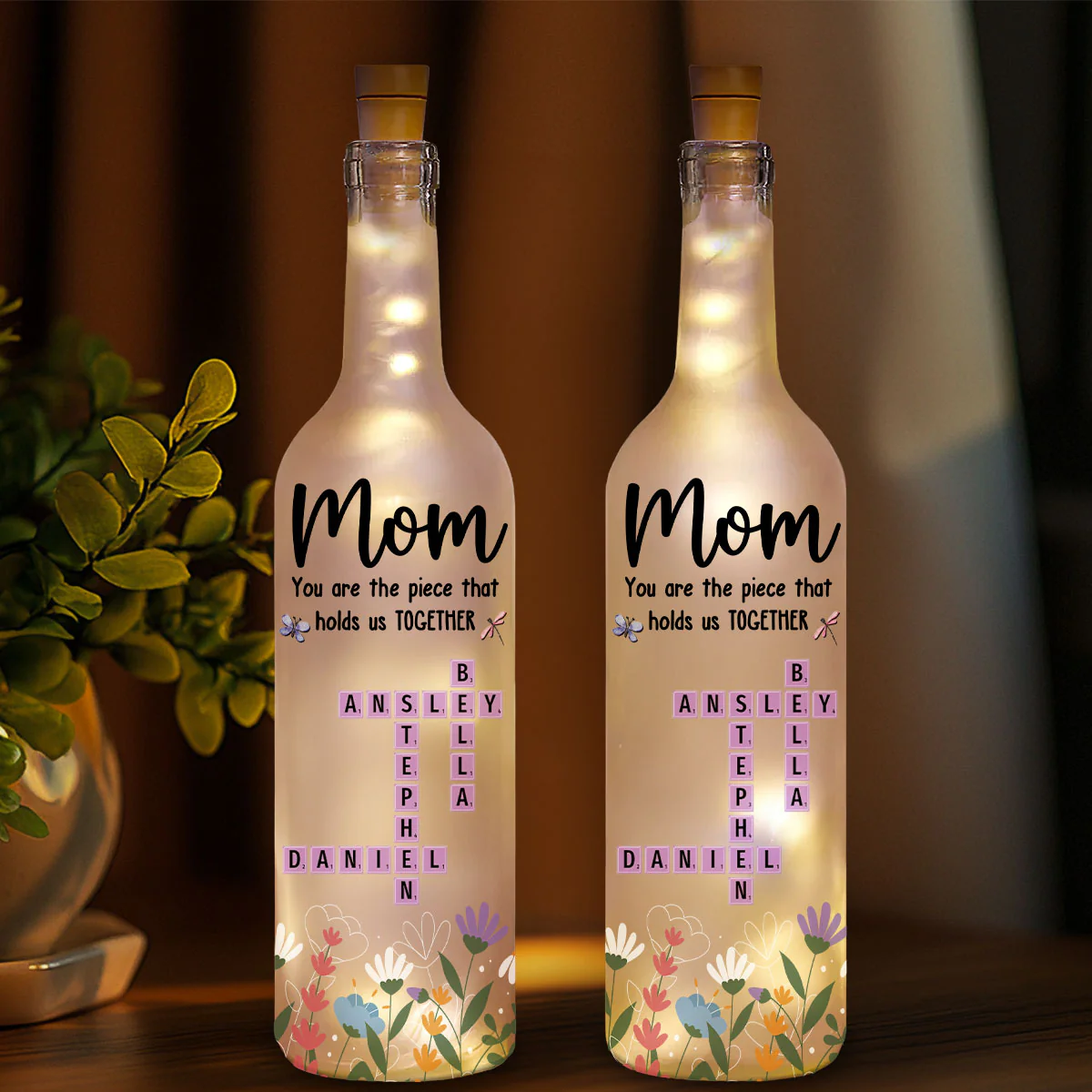 Hold Us Together - Personalized Custom Bottle Lamp - Image 2