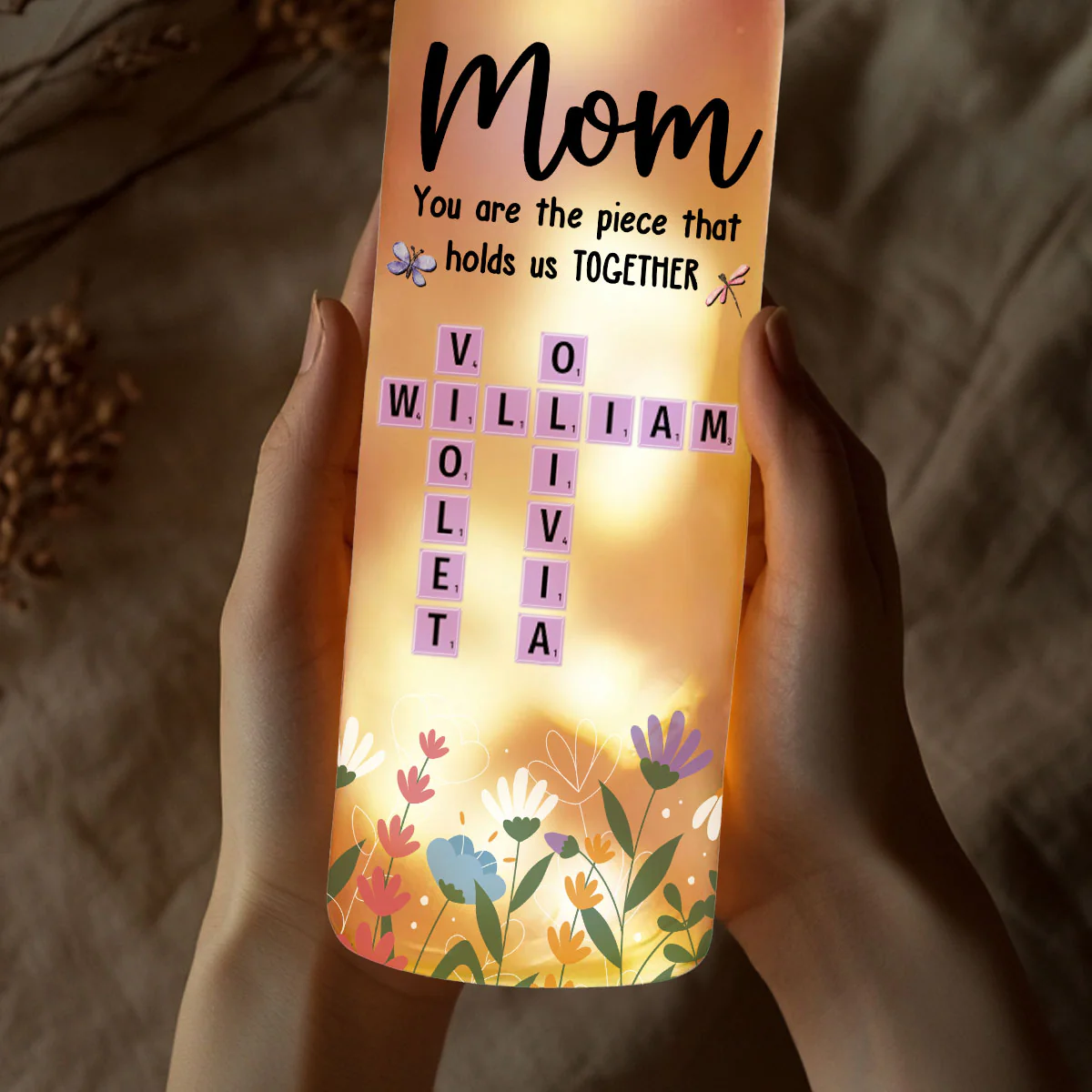 Hold Us Together - Personalized Custom Bottle Lamp - Image 4
