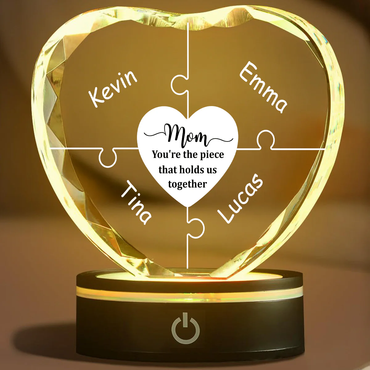 Hold Us Together - Personalized Custom Crystal Led Light - Image 2