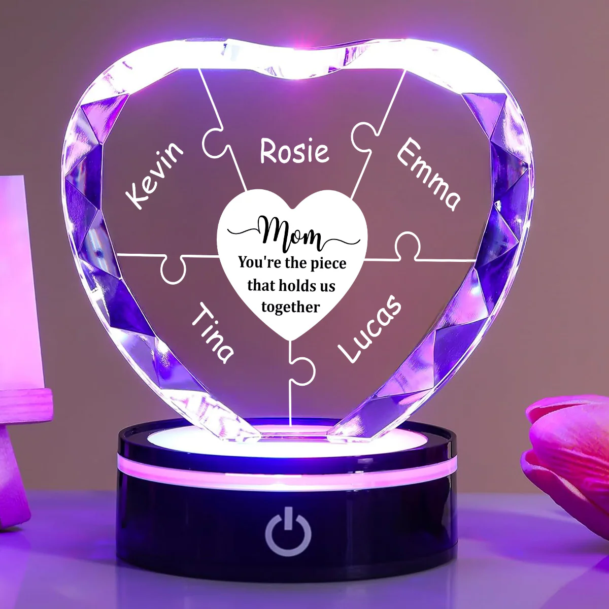 Hold Us Together - Personalized Custom Crystal Led Light - Image 4