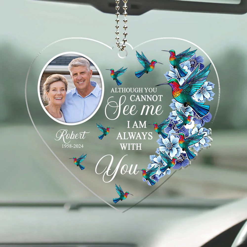 Hold You In My Heart - Personalized Acrylic Car Ornament - Image 4