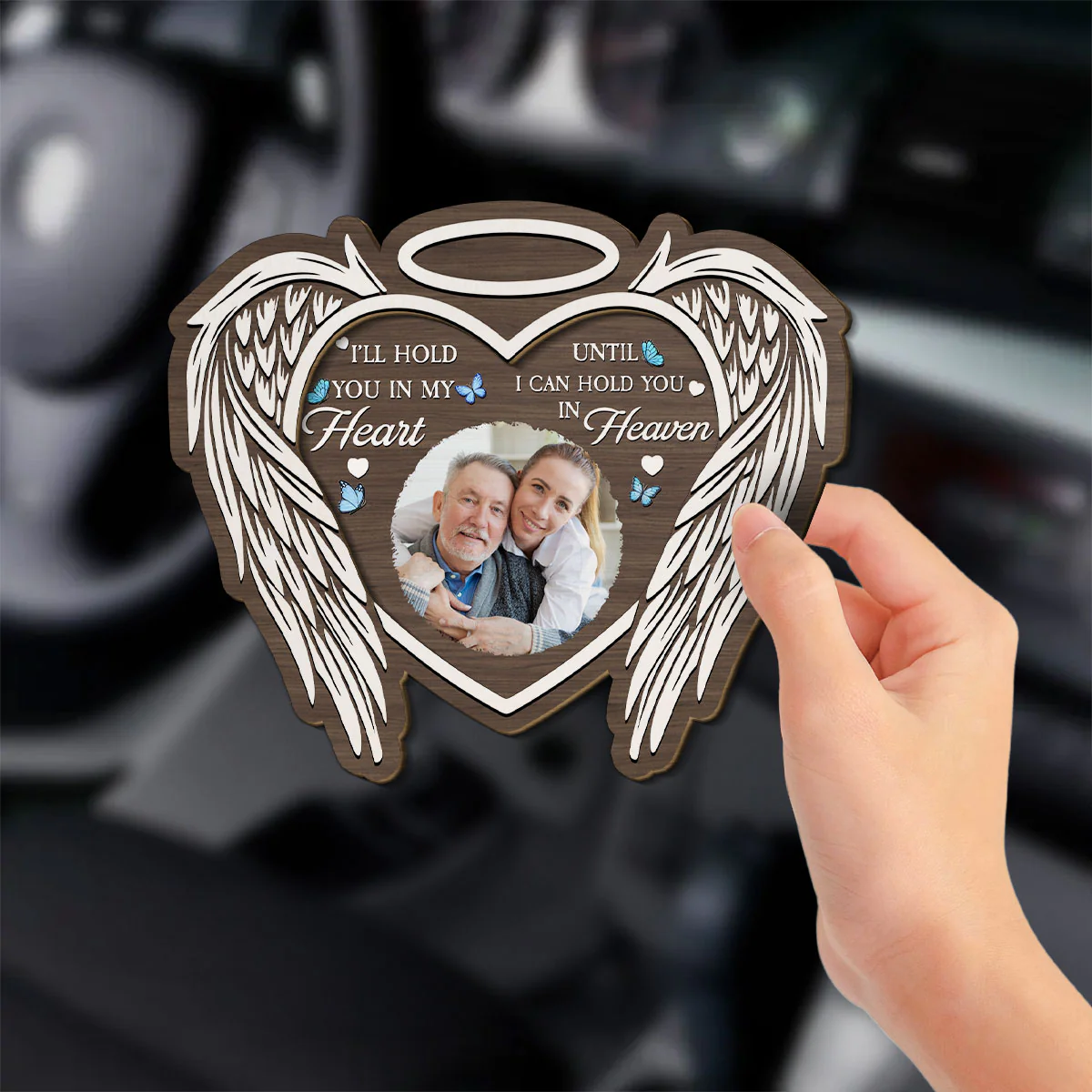Hold You In My Heart - Personalized Custom Car Visor Clip - Image 4