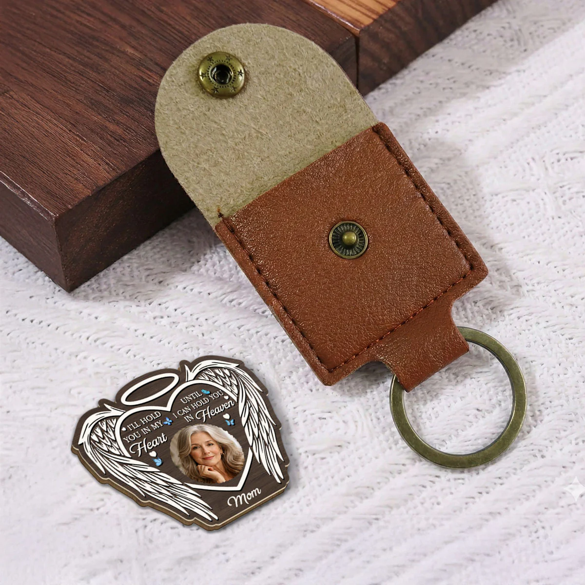 Hold You In My Heart - Personalized Custom Wooden Pocket Hug - Image 2