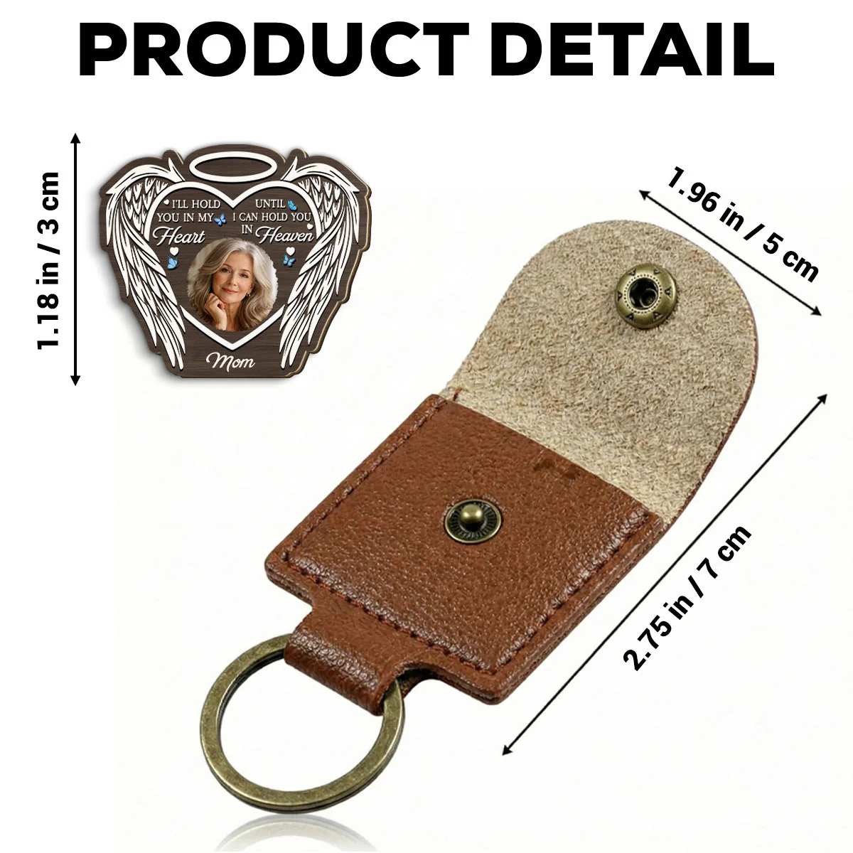 Hold You In My Heart - Personalized Custom Wooden Pocket Hug - Image 5