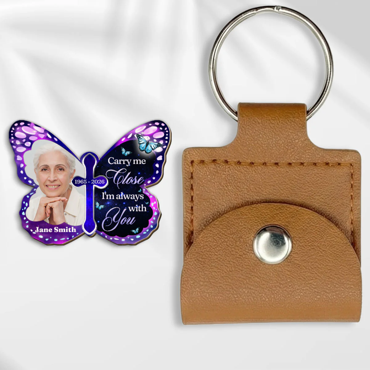 Your Wings Were Ready - Personalized Custom Wooden Pocket Hug