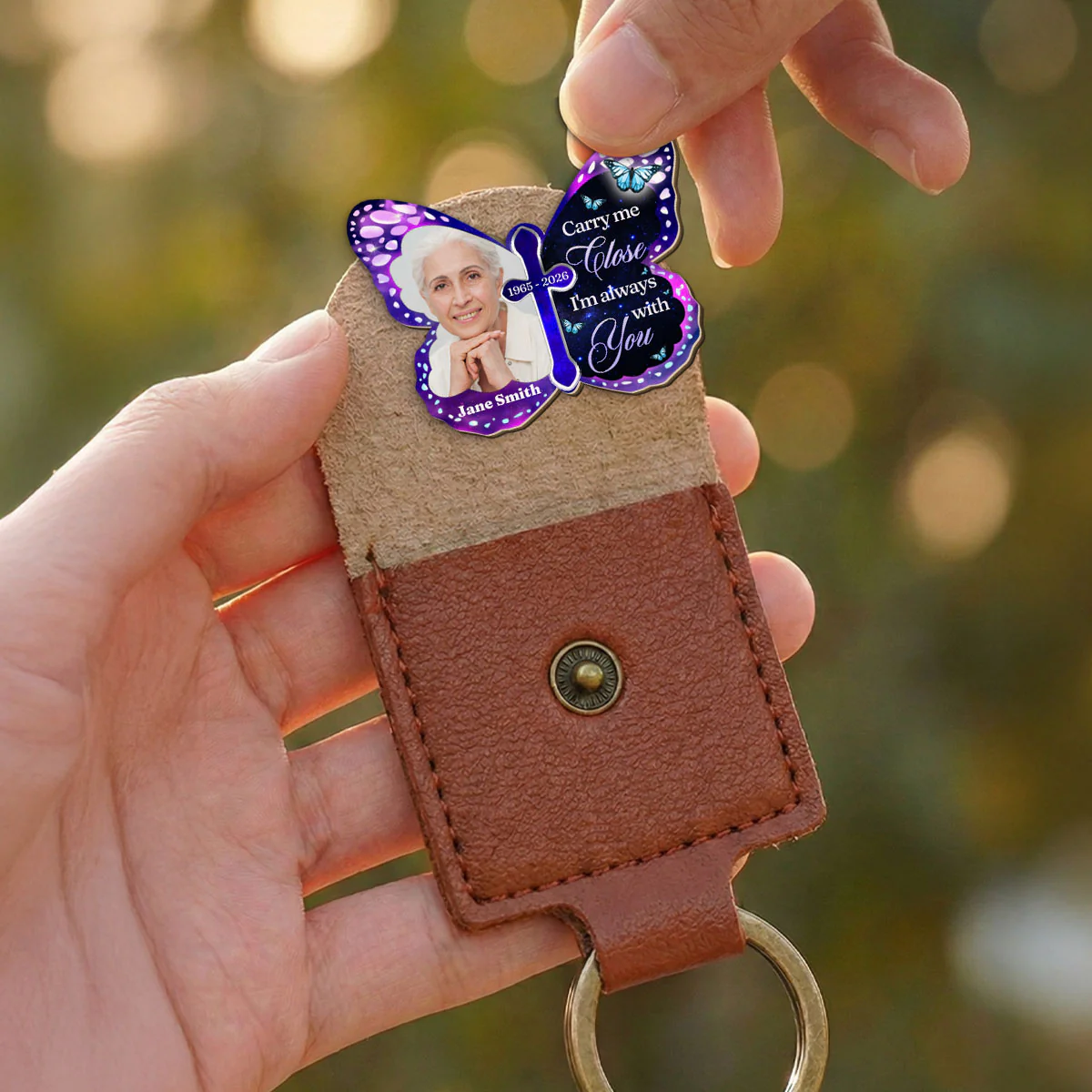 Your Wings Were Ready - Personalized Custom Wooden Pocket Hug - Image 3