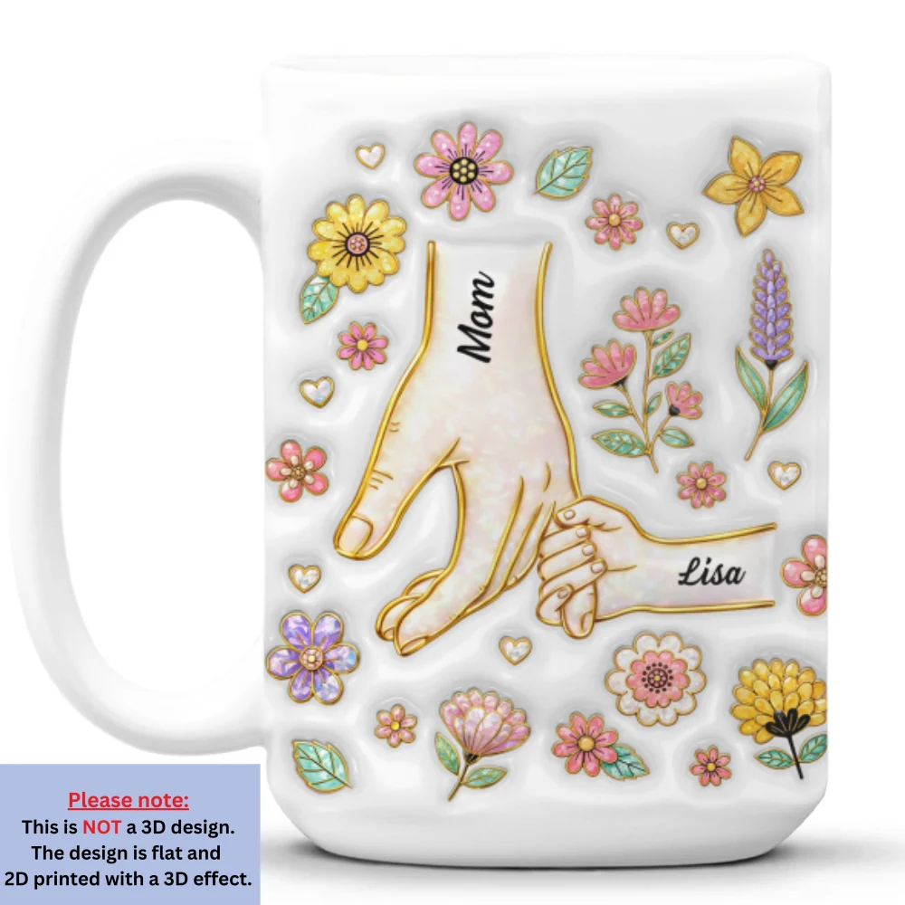 Hold Your Hand Forever - Personalized Custom 3D Inflated Effect Mug - Image 8