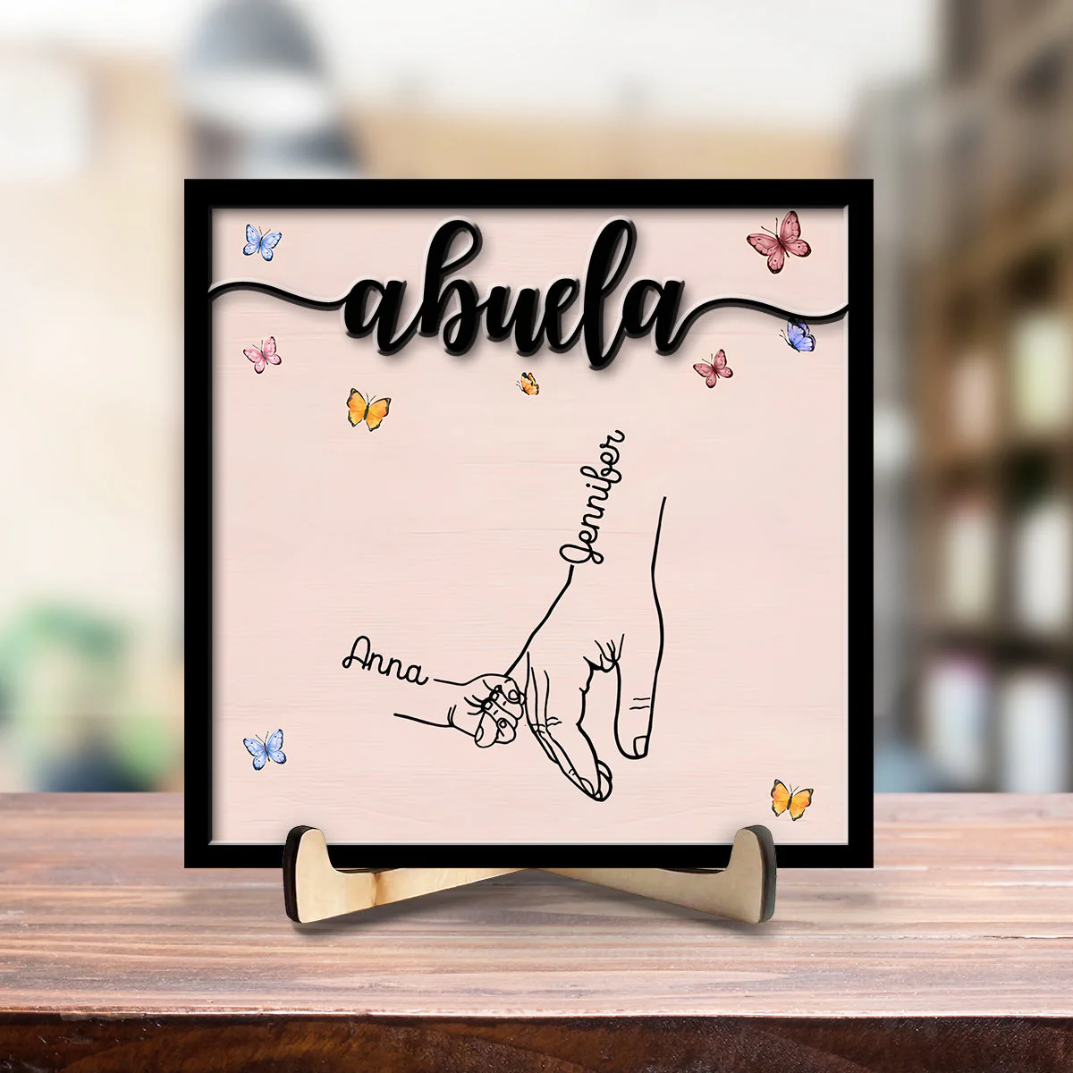 Holding Hand - Personalized Wooden Plaque - Image 2