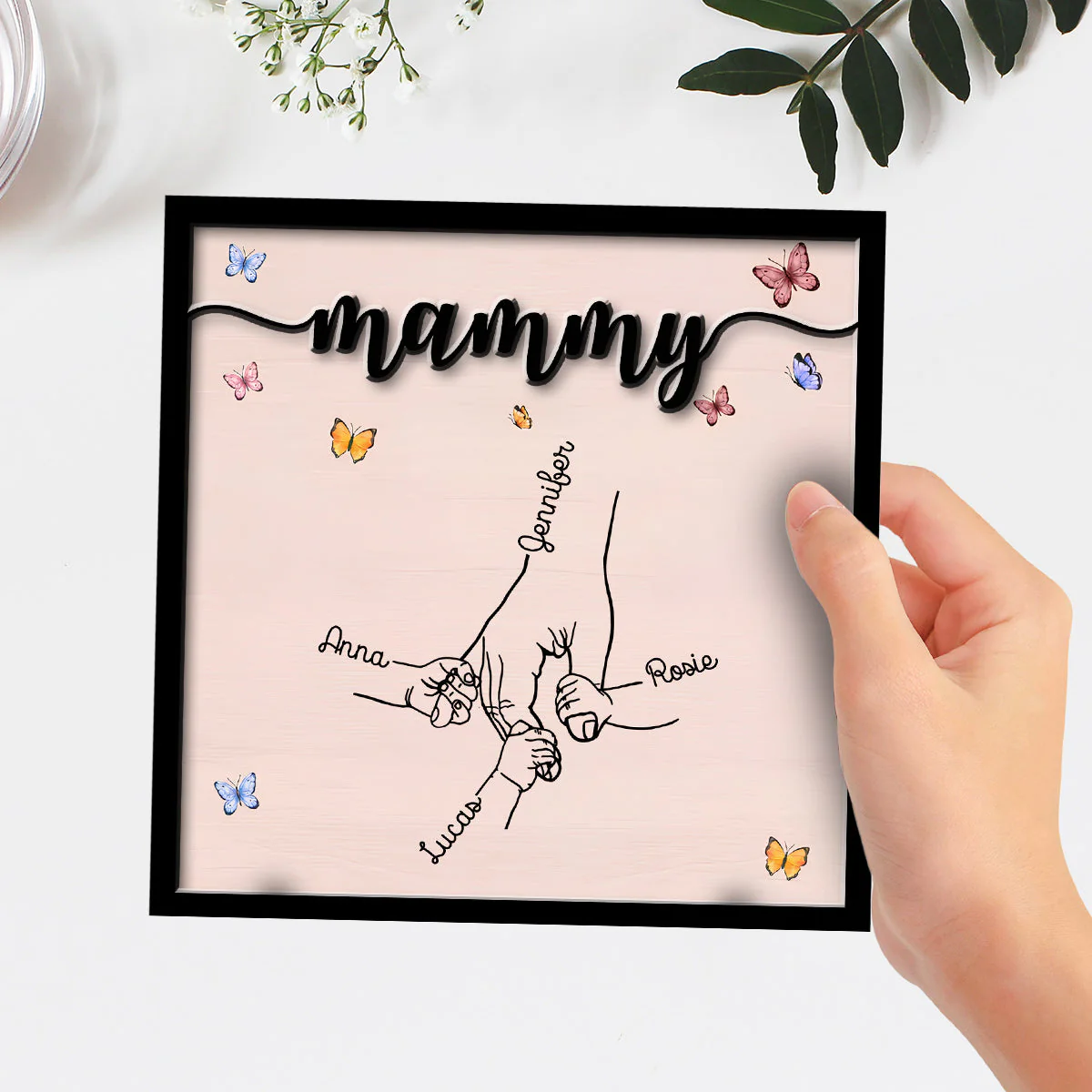Holding Hand - Personalized Wooden Plaque - Image 3