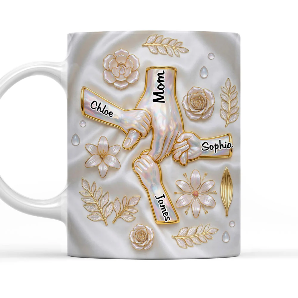 Holding Hands Family - Personalized Custom 3D Inflated Effect Mug