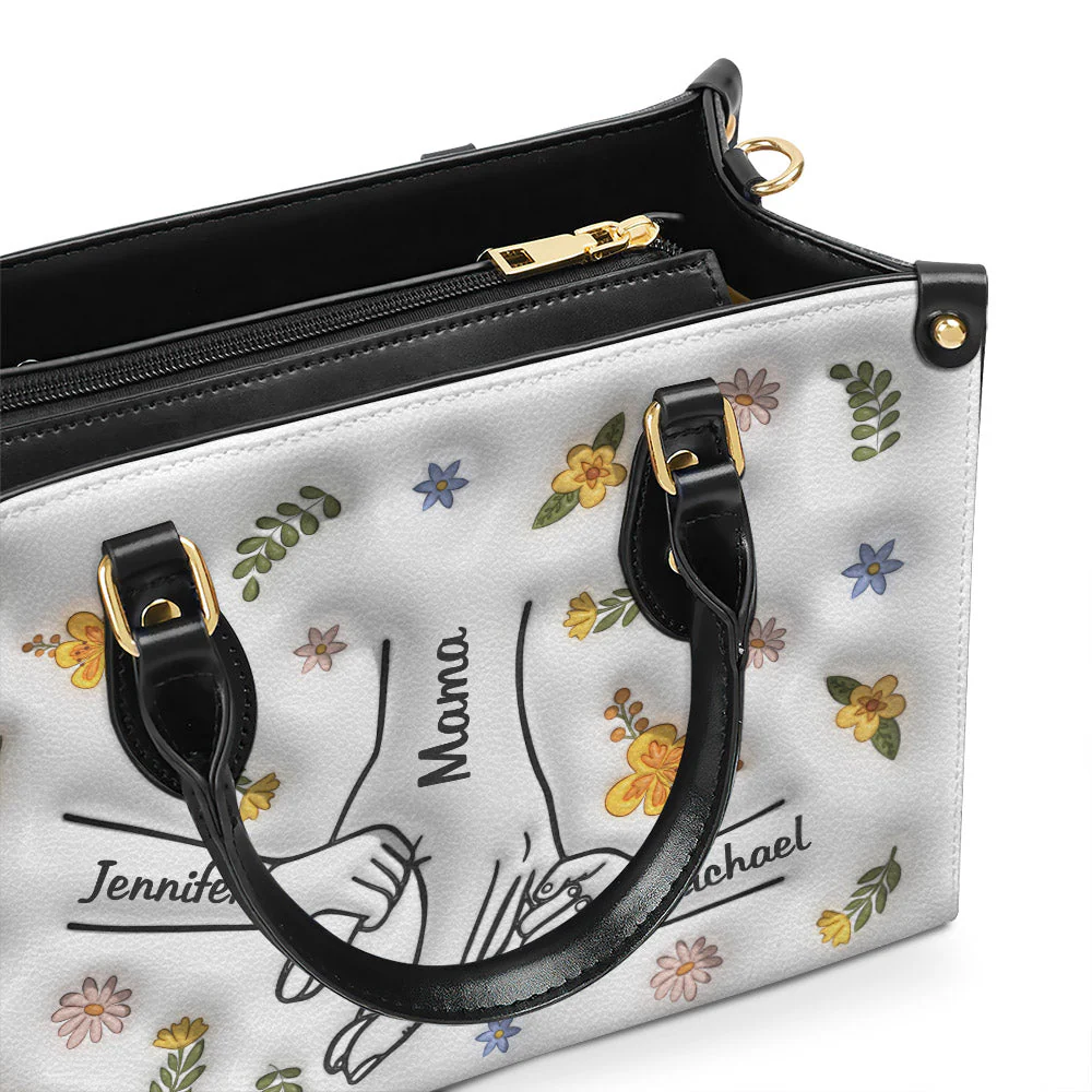 Holding Hands - Personalized Custom Leather Bag - Image 5