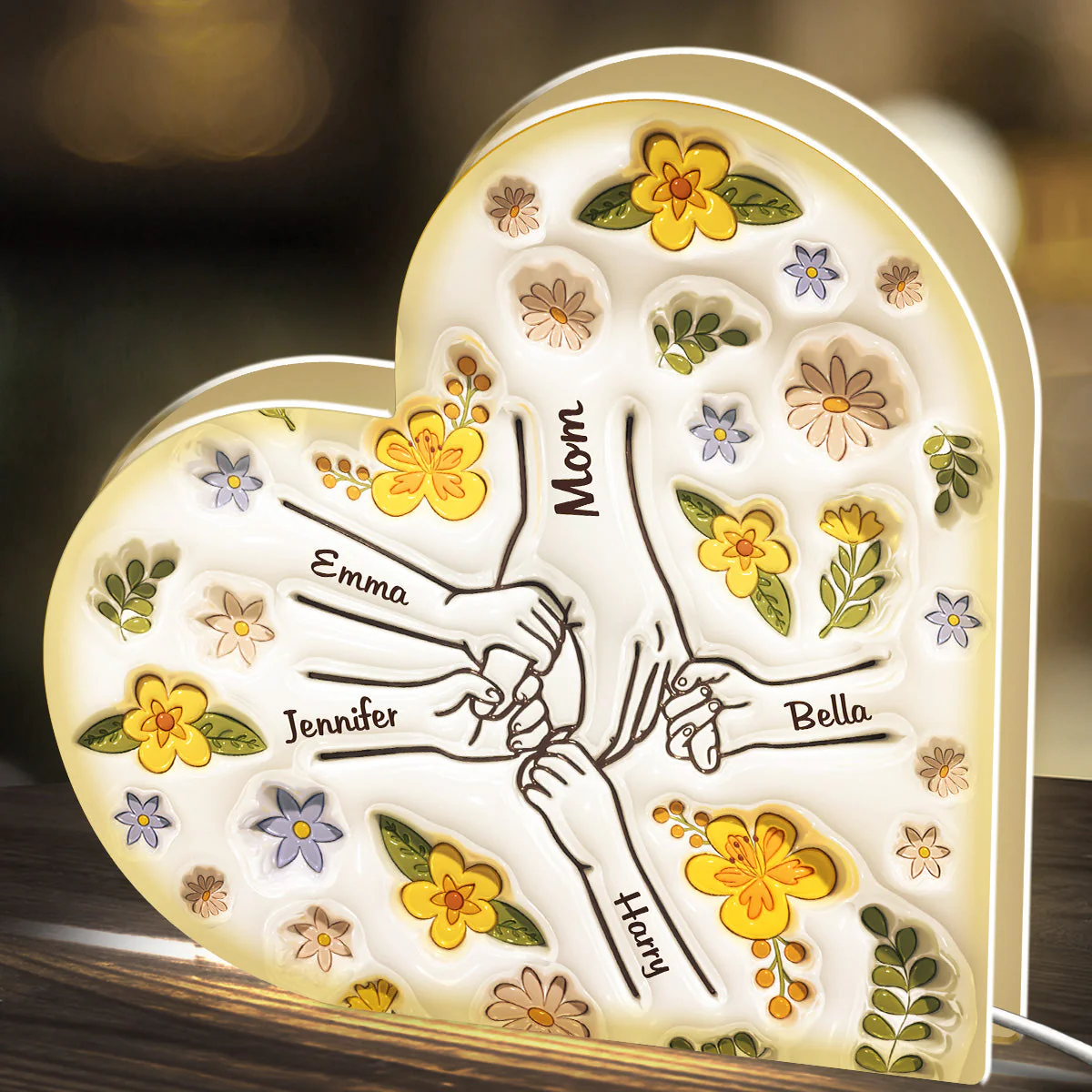 Holding Hands - Personalized Custom Light Box - Image 2