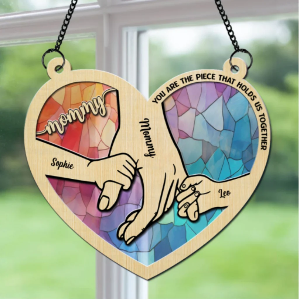 Holding Hands - Personalized Custom Suncatcher - Image 6