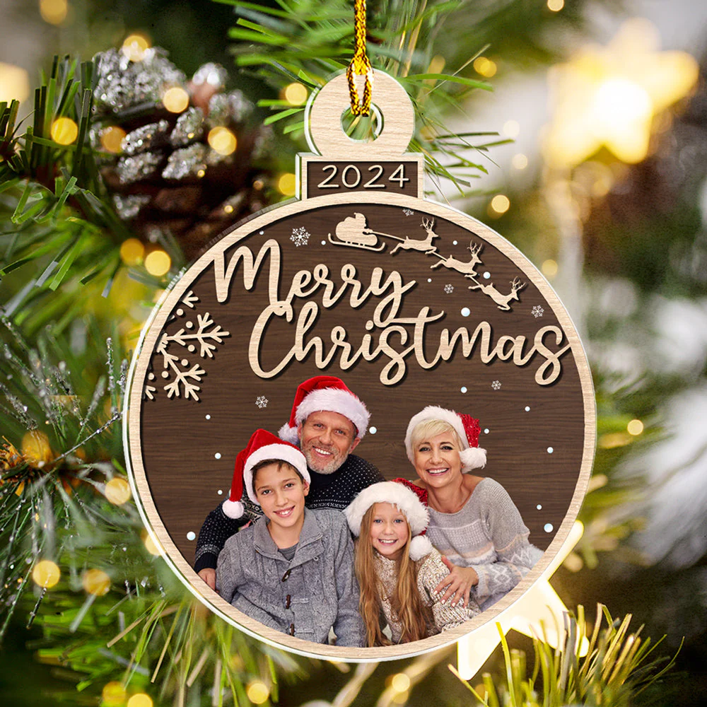 Holiday Heart - Personalized Custom Acrylic Ornament - Image 4