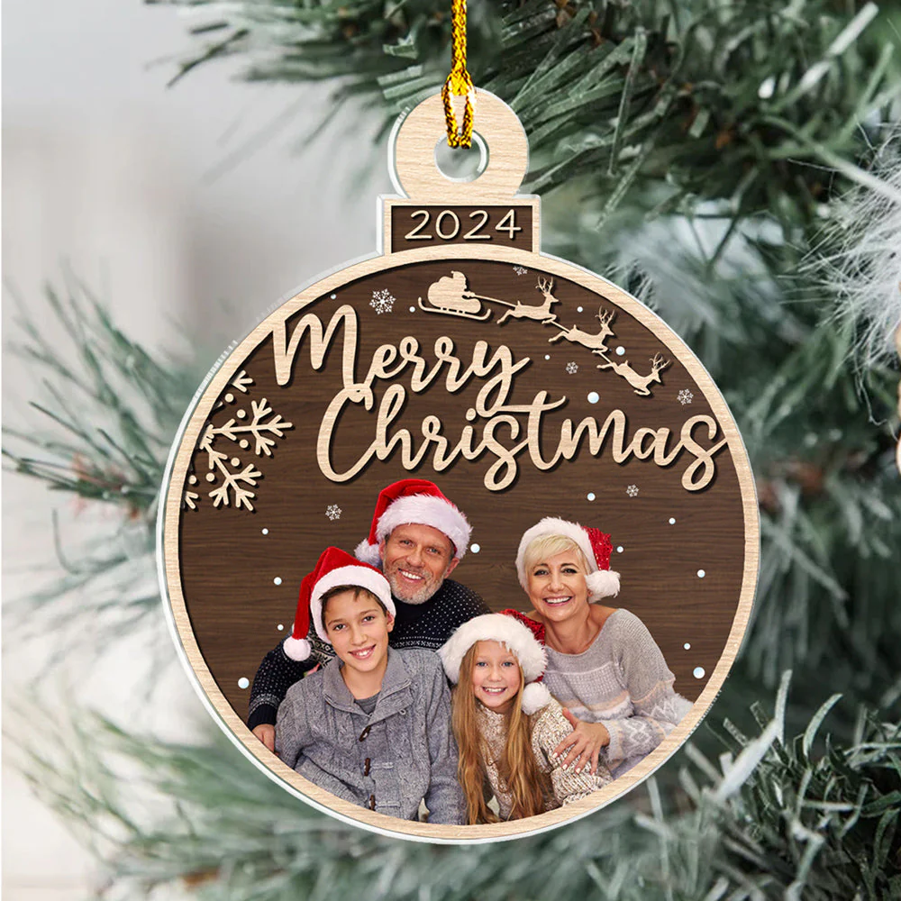 Holiday Heart - Personalized Custom Acrylic Ornament - Image 5