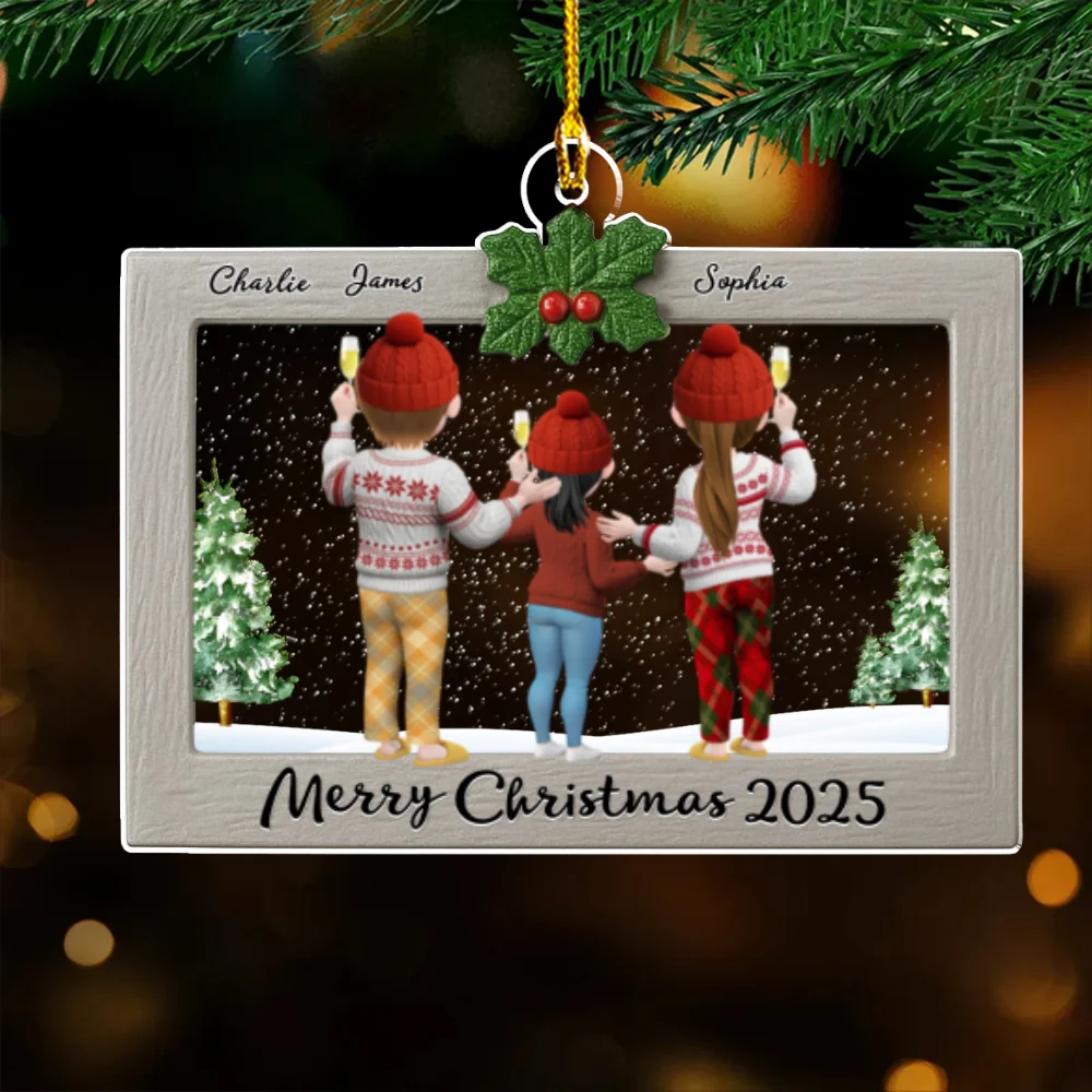 Holiday Love Frame - Personalized Custom Acrylic Ornament - Image 7