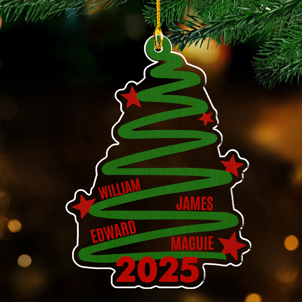 Home Gathering - Personalized Custom Acrylic Ornament - Image 2