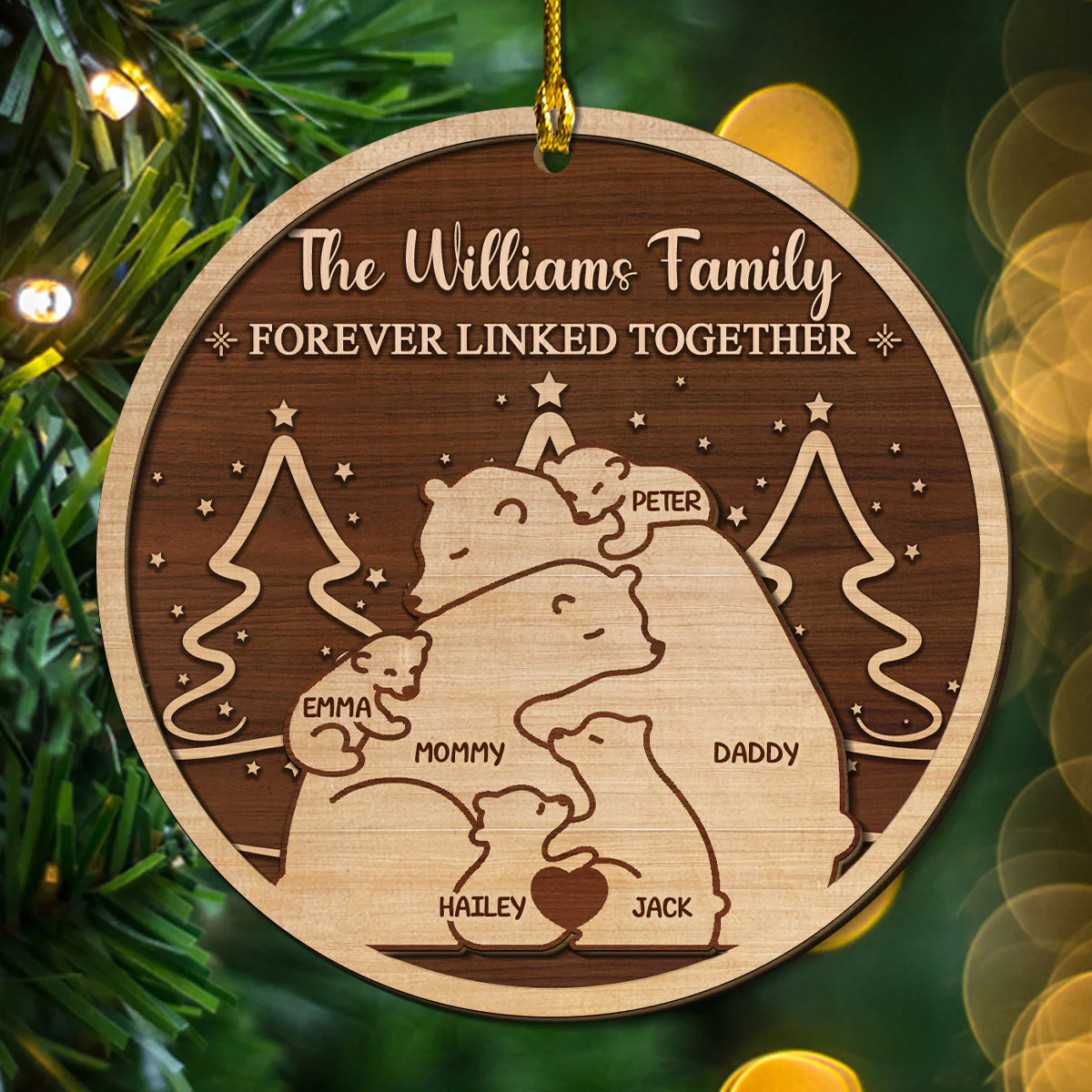 Home Is Where Love Stays - Personalized Custom 2-Layered Wood Ornament - Image 3